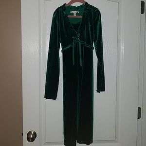 Shimmery green Christmas holiday dress girls sz 16